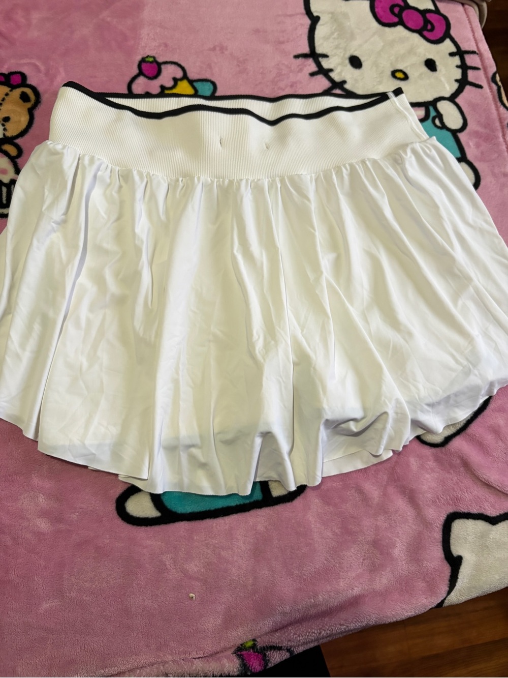 all in motion White Active Skirt with Black Trim
